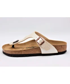 Femme L'Empreinte Chaussures Mules|Sandales Et Nu-Pieds|BIRKENSTOCK GIZEH BIRKO GRACEFUL PEARL WHITE